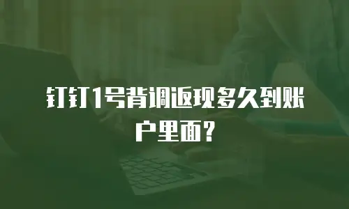 钉钉1号背调返现多久到账户里面？