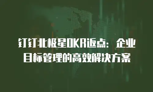 钉钉北极星OKR返点：企业目标管理的高效解决方案
