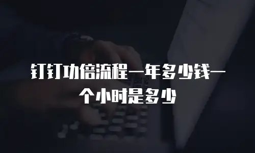 钉钉功倍流程一年多少钱一个小时是多少