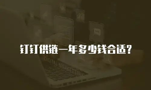 钉钉供链一年多少钱合适？