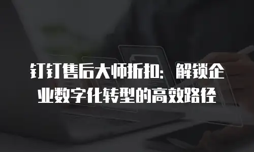 钉钉售后大师折扣：解锁企业数字化转型的高效路径