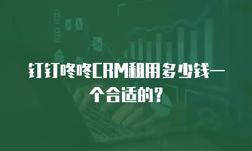 钉钉咚咚CRM租用多少钱一个合适的？