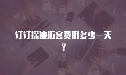 钉钉探迹拓客费用多少一天？