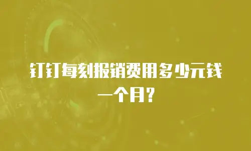 钉钉每刻报销费用多少元钱一个月？