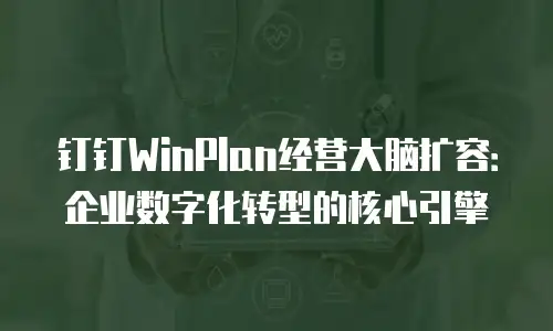 钉钉WinPlan经营大脑扩容：企业数字化转型的核心引擎