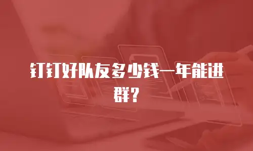 钉钉好队友多少钱一年能进群？