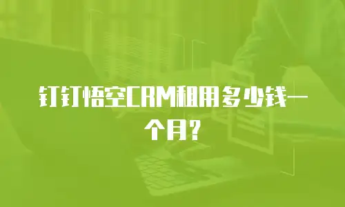 钉钉悟空CRM租用多少钱一个月？