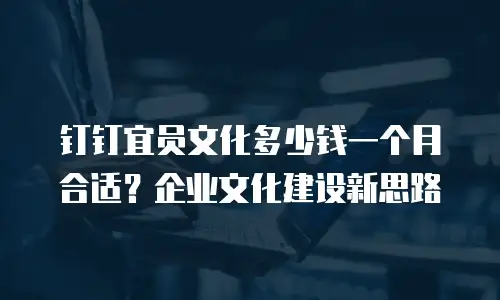 钉钉宜员文化多少钱一个月合适？企业文化建设新思路