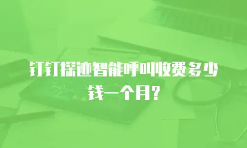 钉钉探迹智能呼叫收费多少钱一个月？