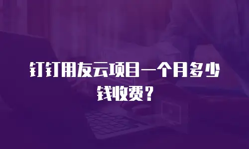 钉钉用友云项目一个月多少钱收费？