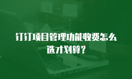 钉钉项目管理功能收费怎么选才划算？