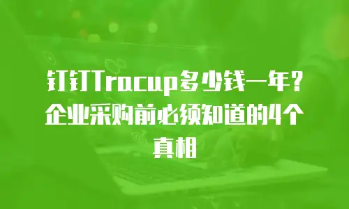 钉钉Tracup多少钱一年？企业采购前必须知道的4个真相