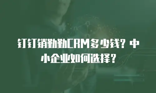 钉钉销勤勤CRM多少钱？中小企业如何选择？