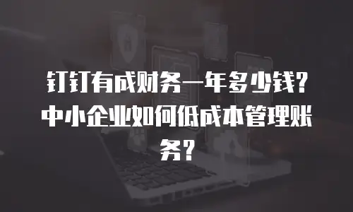 钉钉有成财务一年多少钱？中小企业如何低成本管理账务？
