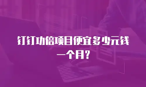 钉钉功倍项目便宜多少元钱一个月？