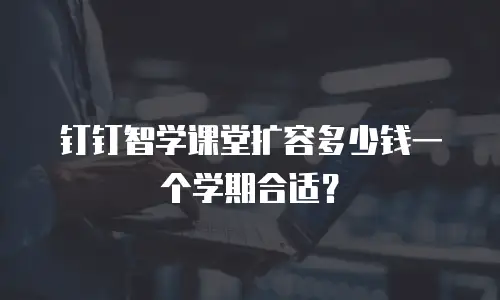 钉钉智学课堂扩容多少钱一个学期合适？