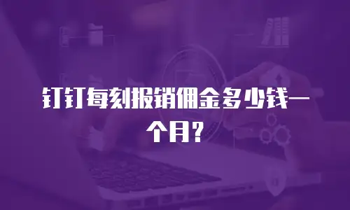 钉钉每刻报销佣金多少钱一个月？