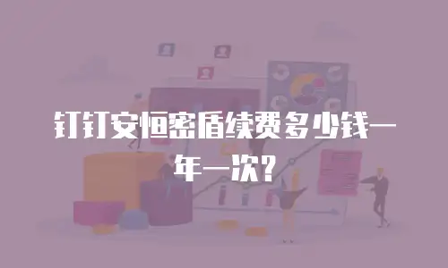 钉钉安恒密盾续费多少钱一年一次？