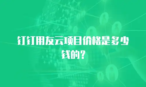 钉钉用友云项目价格是多少钱的？