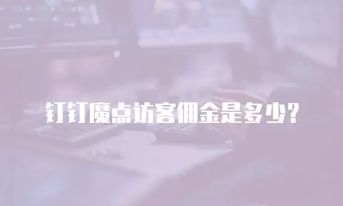 钉钉魔点访客佣金是多少？
