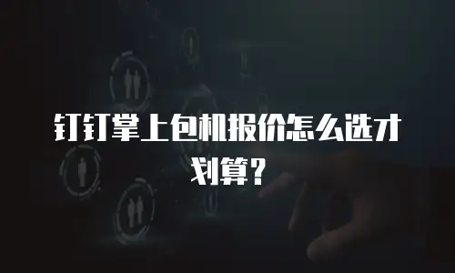 钉钉掌上包机报价怎么选才划算？