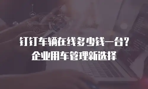 钉钉车辆在线多少钱一台？企业用车管理新选择
