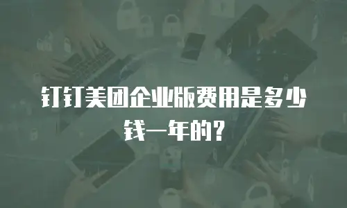 钉钉美团企业版费用是多少钱一年的？