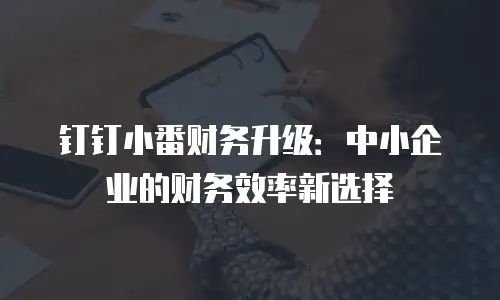 钉钉小番财务升级：中小企业的财务效率新选择