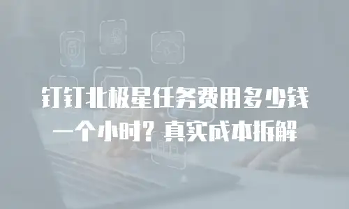 钉钉北极星任务费用多少钱一个小时？真实成本拆解