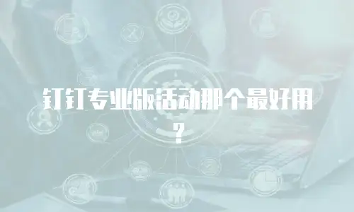 钉钉专业版活动那个最好用？
