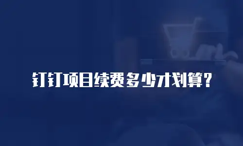 钉钉项目续费多少才划算？