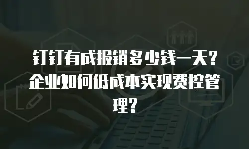 钉钉有成报销多少钱一天？企业如何低成本实现费控管理？