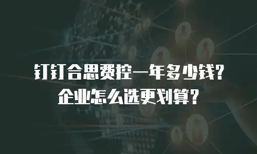 钉钉合思费控一年多少钱？企业怎么选更划算？