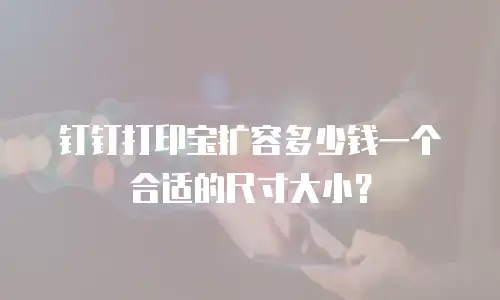 钉钉打印宝扩容多少钱一个合适的尺寸大小？