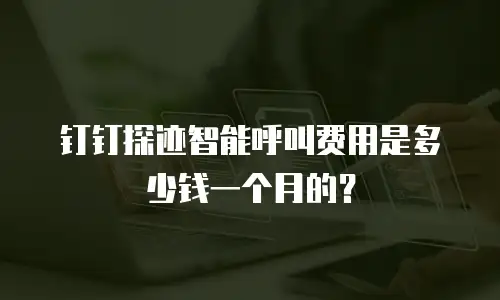 钉钉探迹智能呼叫费用是多少钱一个月的？