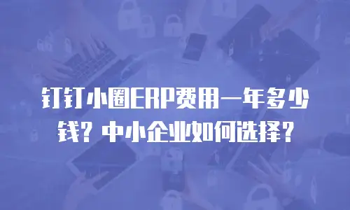 钉钉小圈ERP费用一年多少钱？中小企业如何选择？