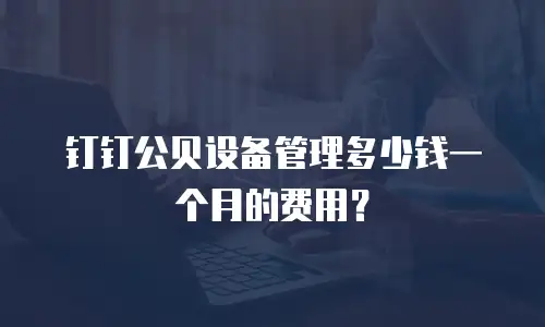 钉钉公贝设备管理多少钱一个月的费用？