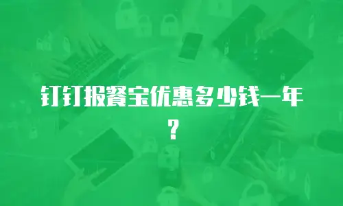 钉钉报餐宝优惠多少钱一年？