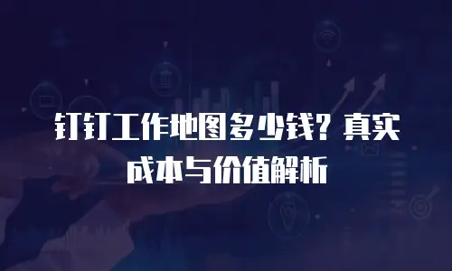 钉钉工作地图多少钱？真实成本与价值解析