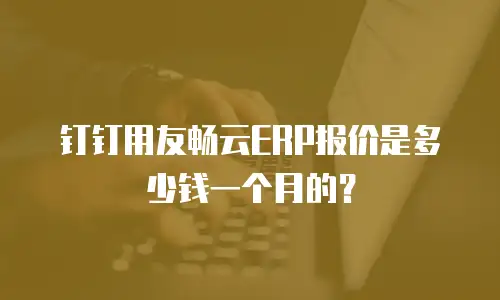 钉钉用友畅云ERP报价是多少钱一个月的？