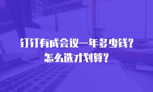 钉钉有成会议一年多少钱？怎么选才划算？