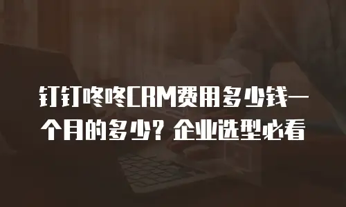 钉钉咚咚CRM费用多少钱一个月的多少？企业选型必看