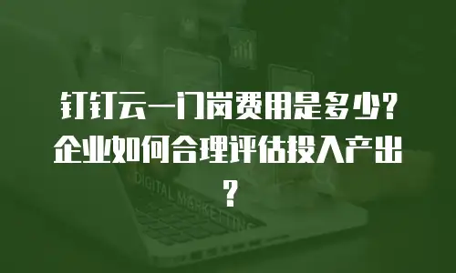 钉钉云一门岗费用是多少？企业如何合理评估投入产出？