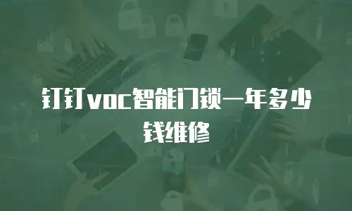 钉钉voc智能门锁一年多少钱维修