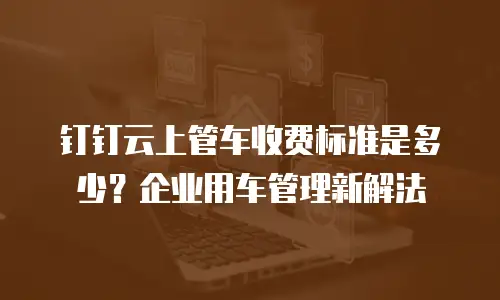钉钉云上管车收费标准是多少？企业用车管理新解法