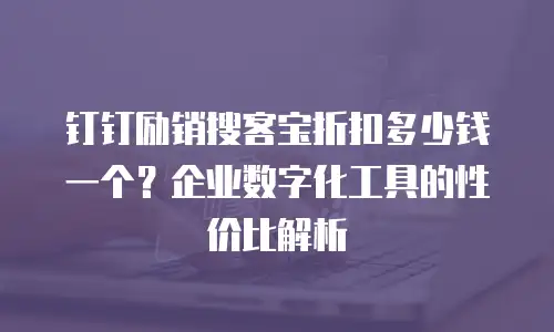 钉钉励销搜客宝折扣多少钱一个？企业数字化工具的性价比解析