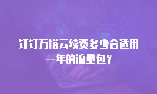 钉钉万搭云续费多少合适用一年的流量包？