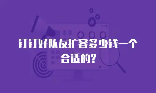 钉钉好队友扩容多少钱一个合适的？