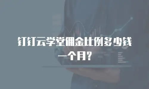 钉钉云学堂佣金比例多少钱一个月？