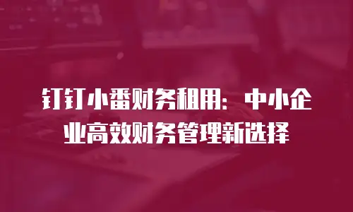钉钉小番财务租用：中小企业高效财务管理新选择